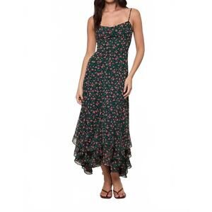 NEW SKY TO MOON melody ruffle down dress in night ditsy
